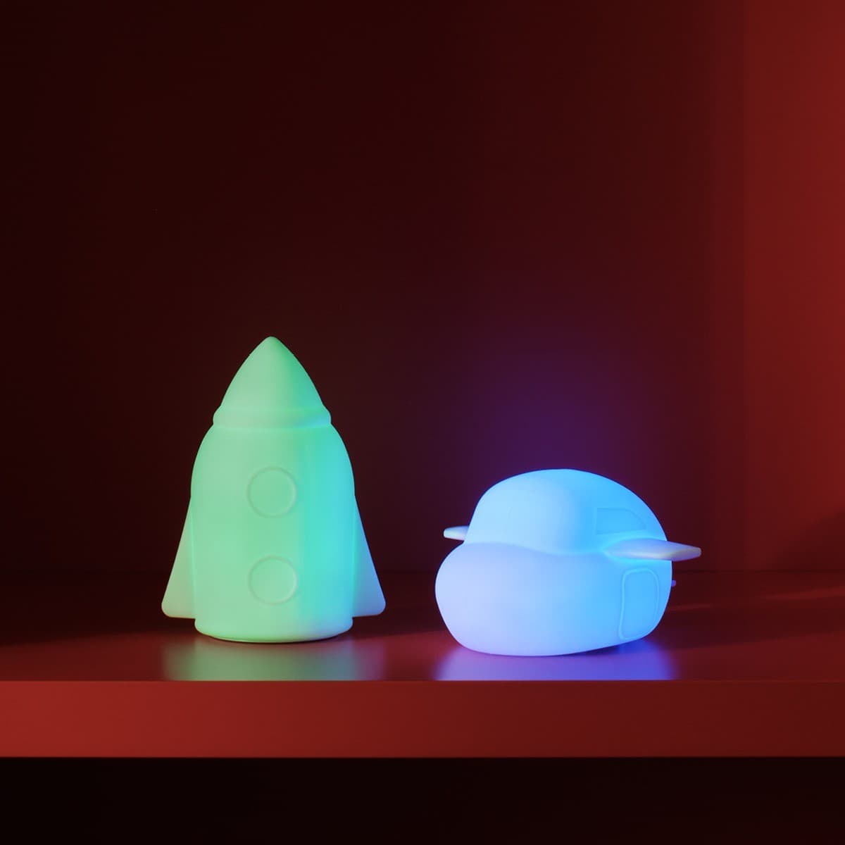Teeny LED Rechargable Kids Aeroplane Night Light in White-img-4