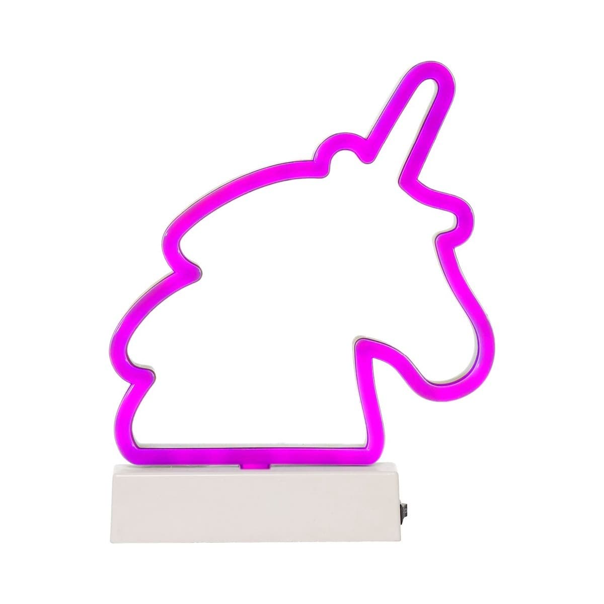 Neon Unicorn Lamp in Pink
