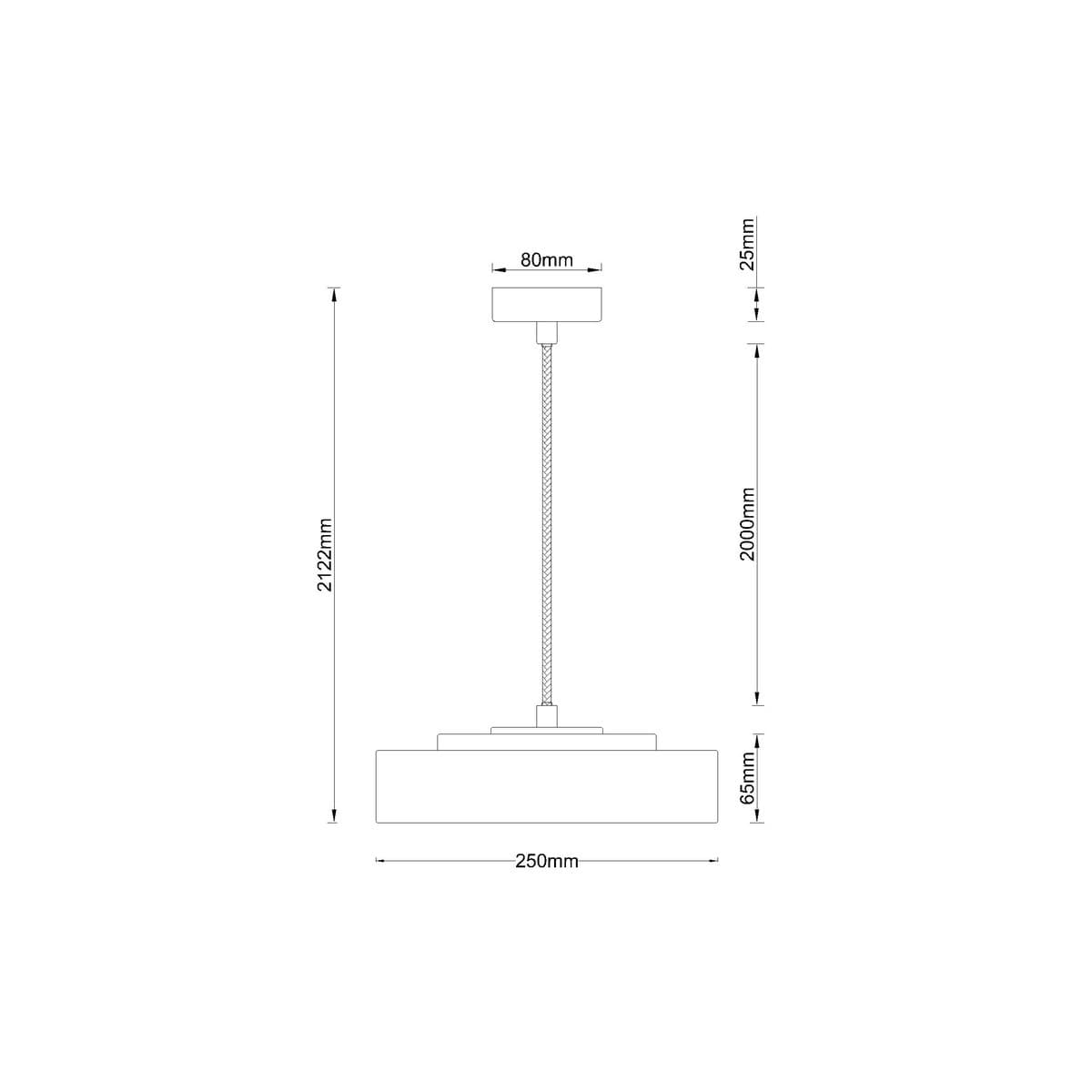 Uno 1 Light Pendant In White-img-2