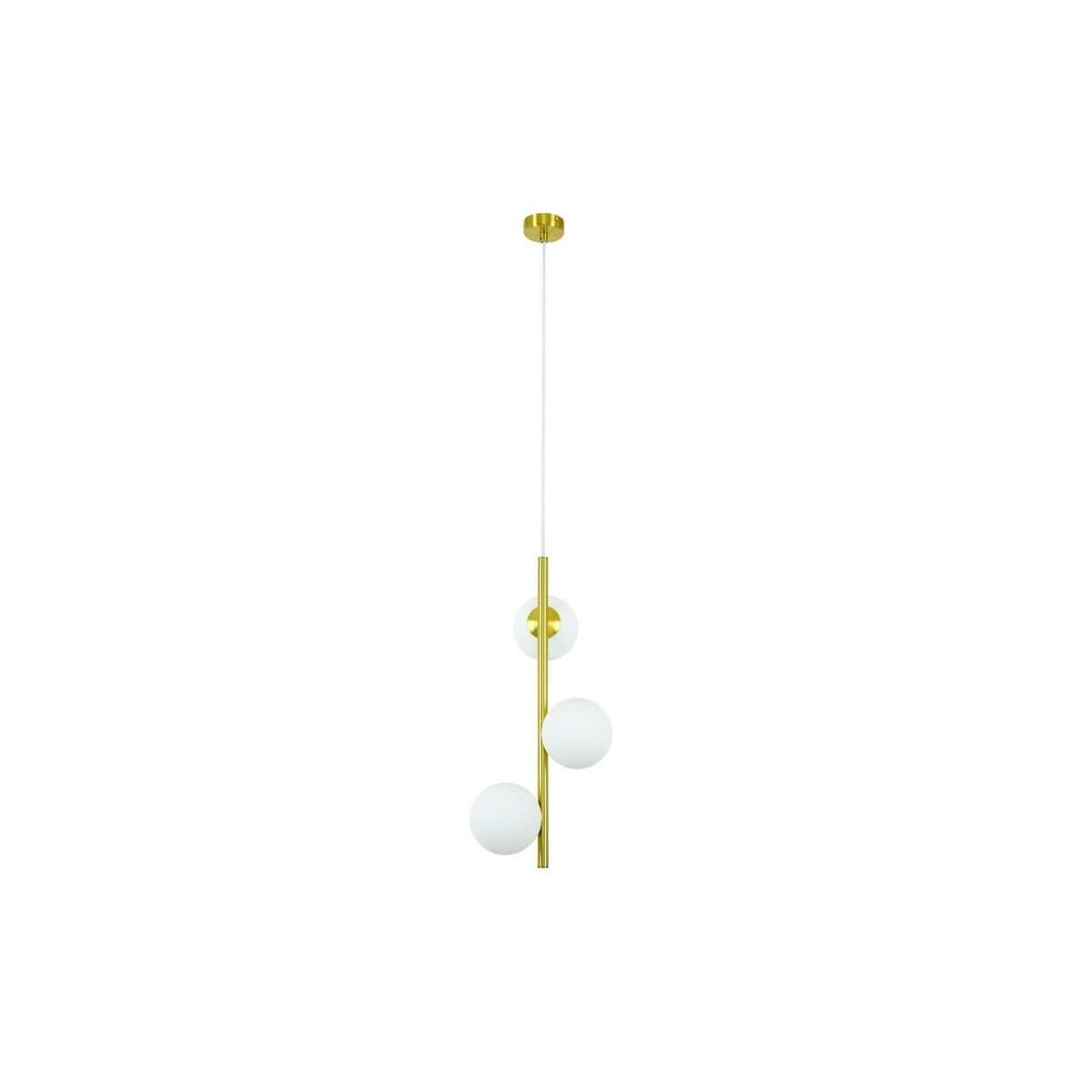 Helix 3 Light Pendant in Brass with Frosted Opal Glass-img-1