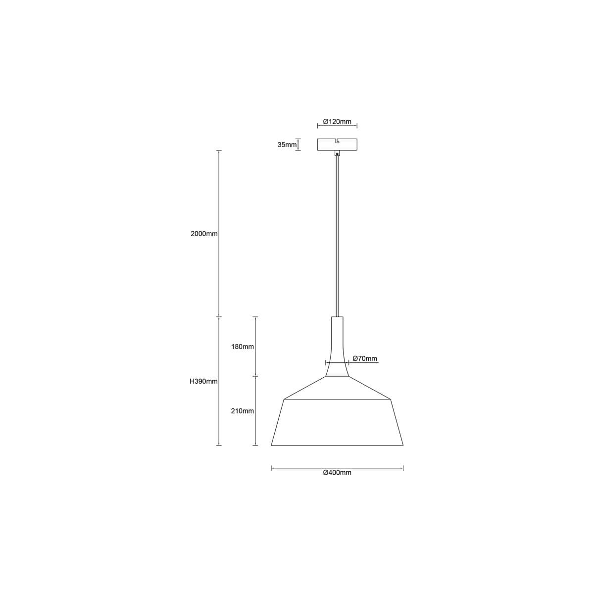 Husk 1 Light Medium Pendant in Travertine with Beige Shade