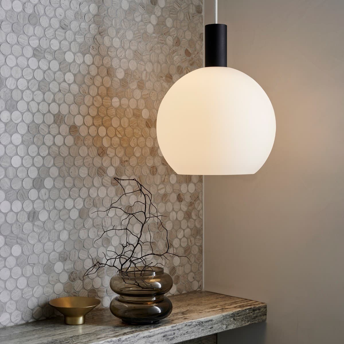 Create II Round Shade in Frosted Opal Glass-img-2