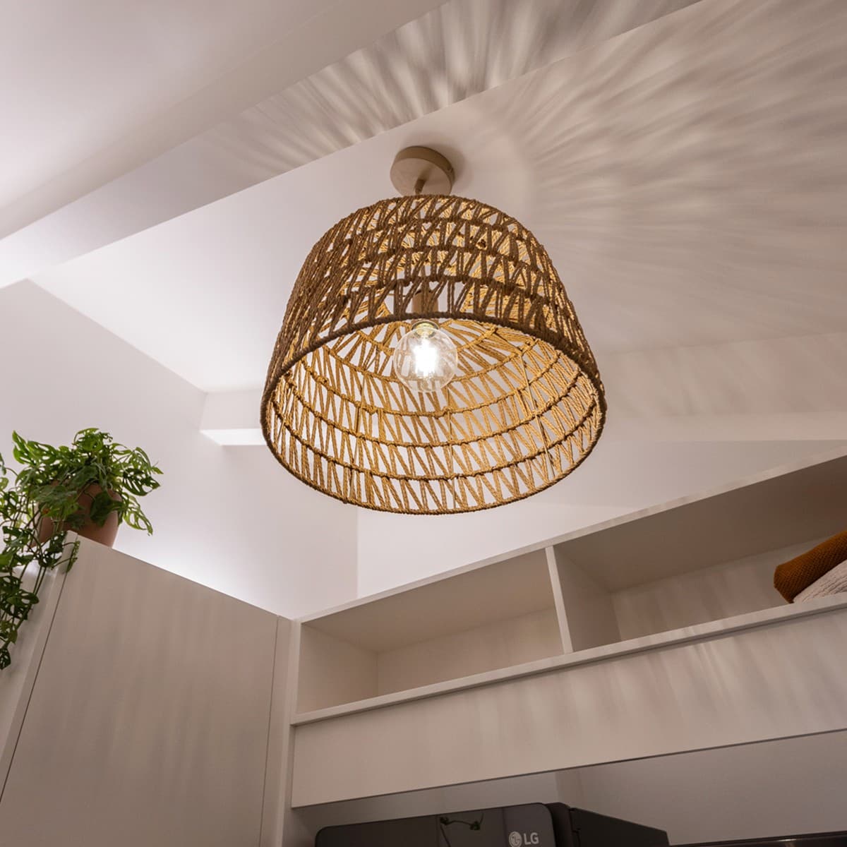Byron 1 Light Medium Pendant in Natural Weave-img-3