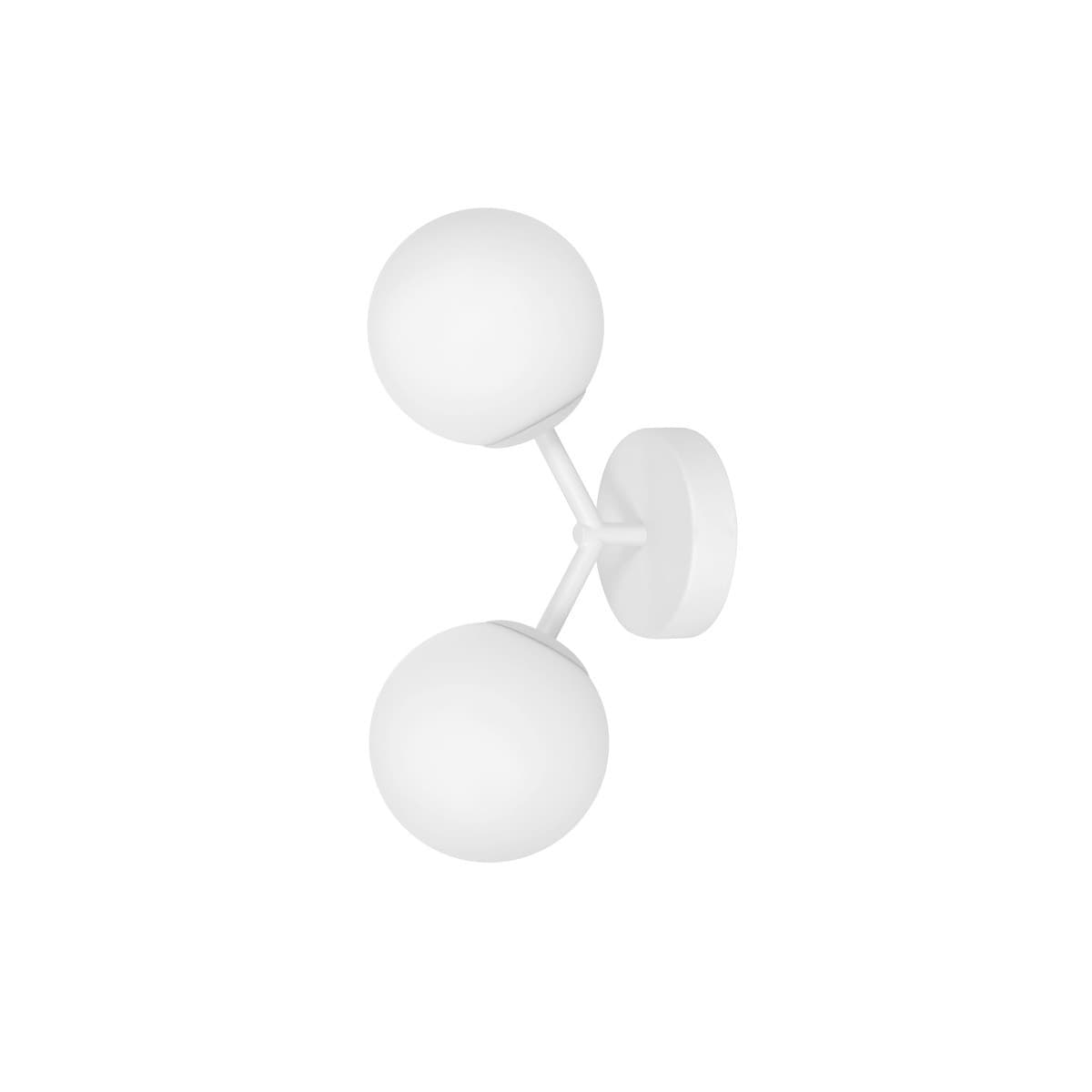 Orion 2 Light Wall Bracket in Chalk with Frosted Opal Glass-img-1