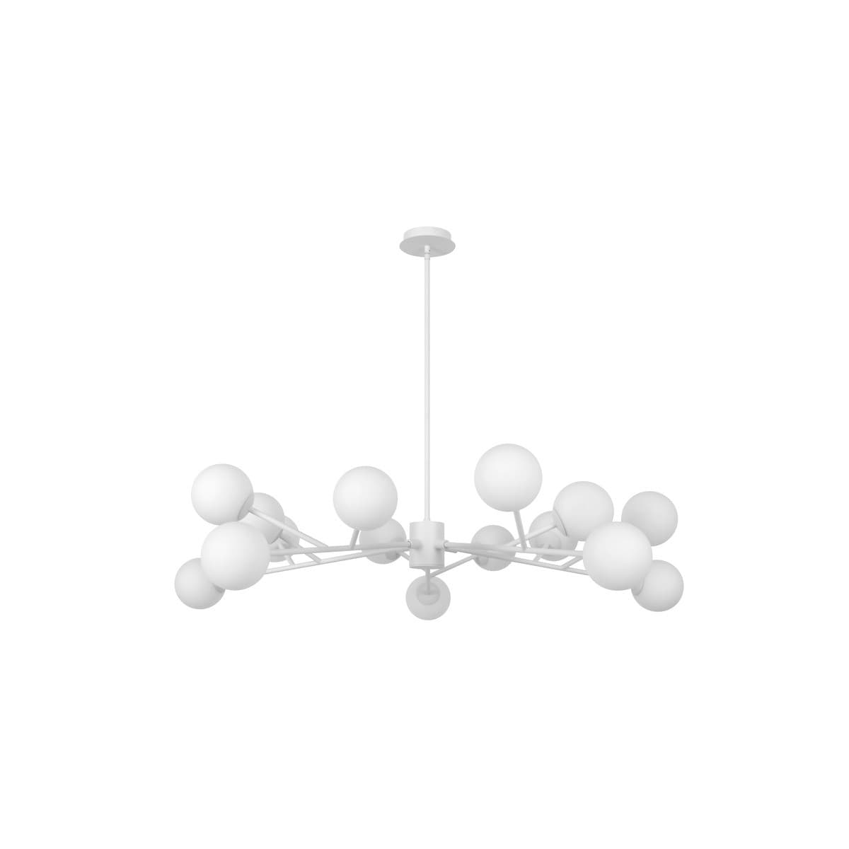 Orion 15 Light Pendant in Chalk with Frosted Opal Glass-img-1