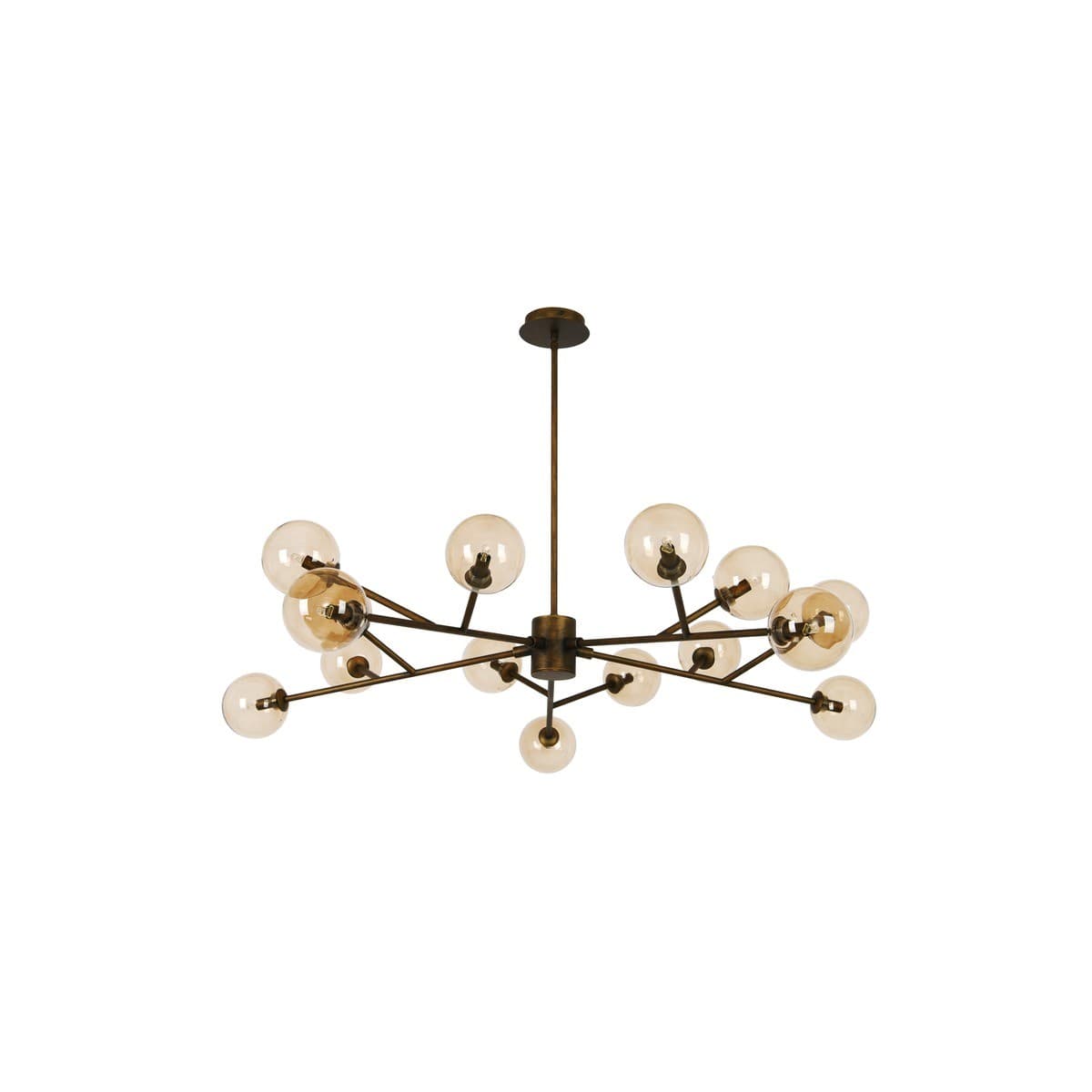 Orion 15 Light Pendant in Bronze with Sepia Glass-img-1
