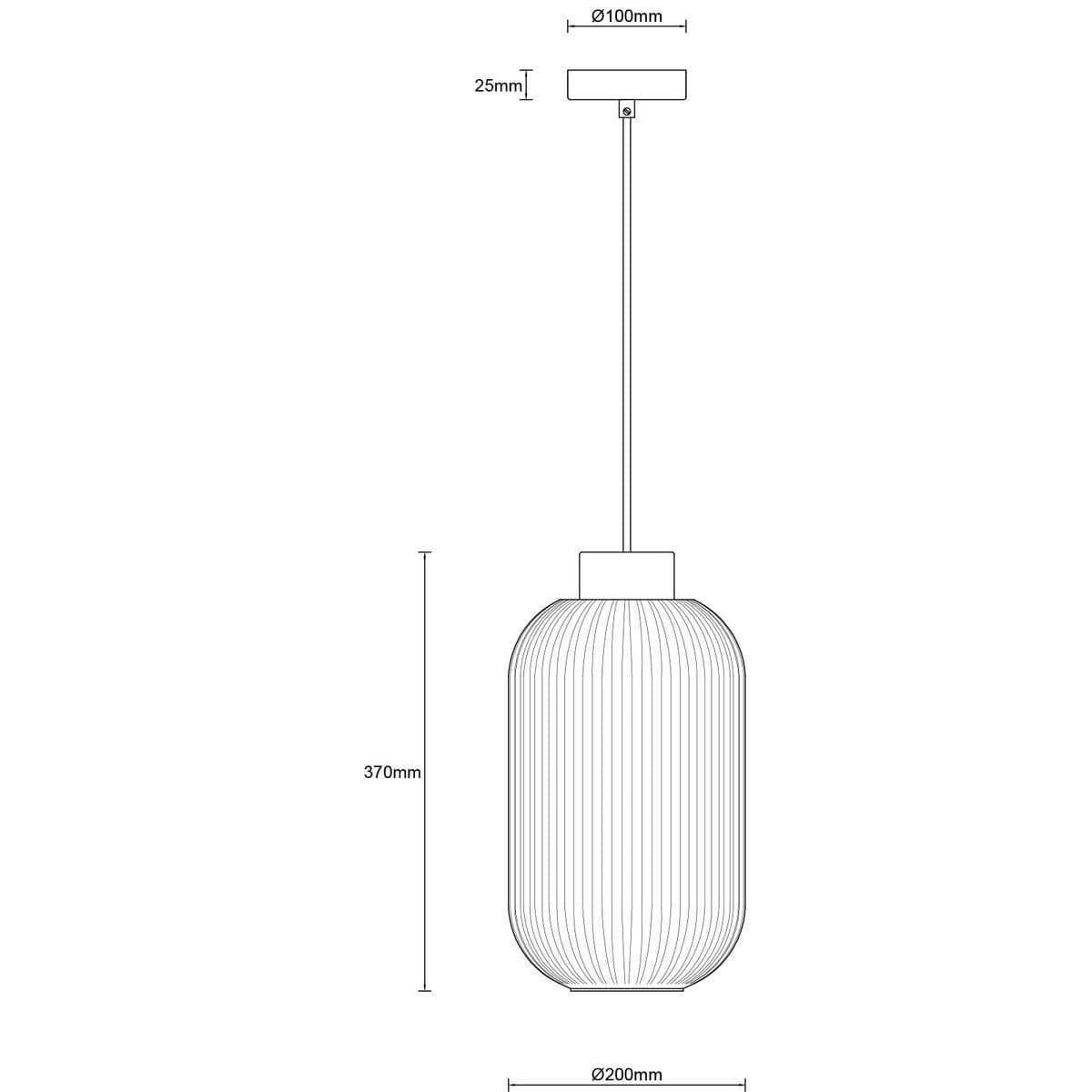 Mele 1 Light Large Pendant in Frosted Opal Glass with Ash Wood-img-2