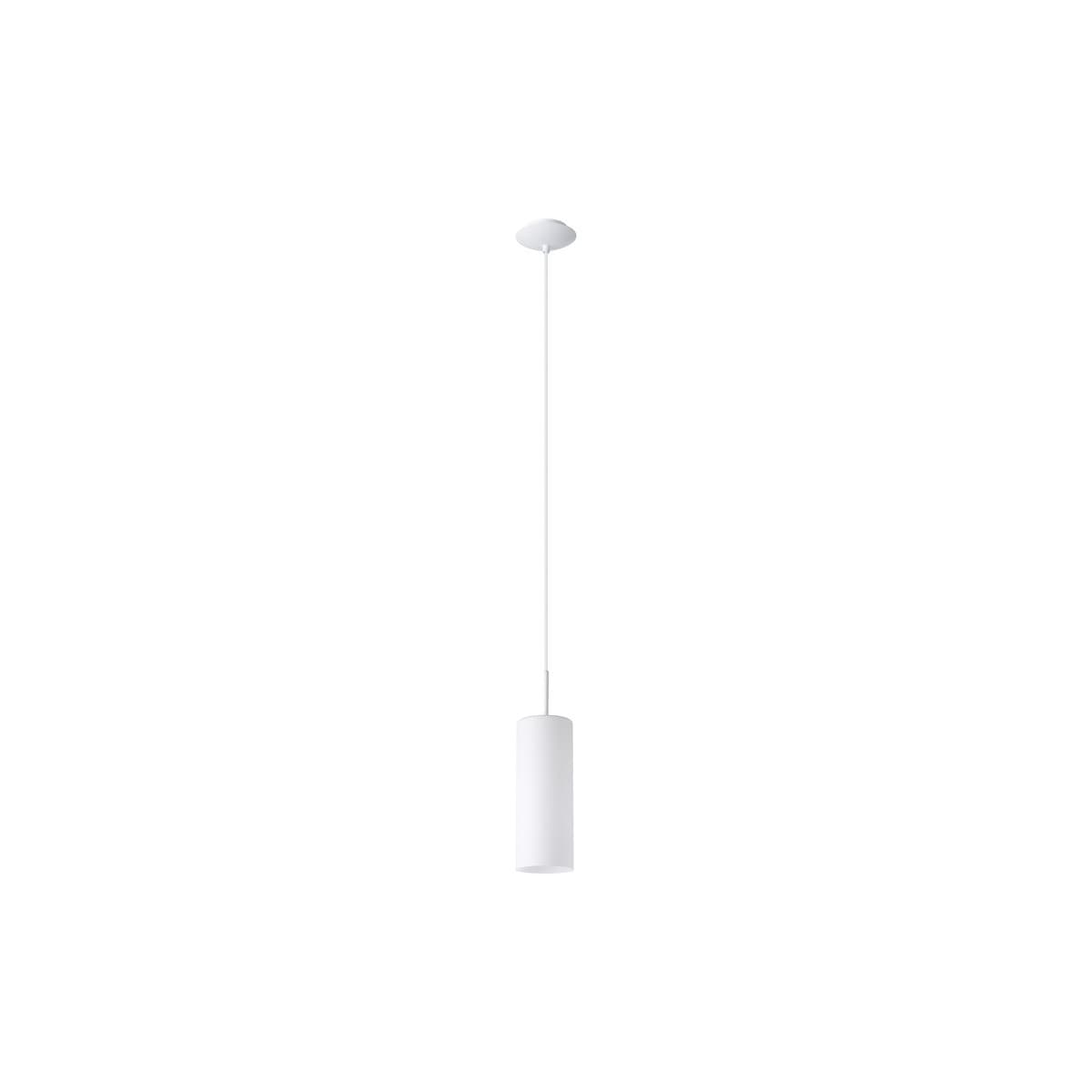 Form 1 Light Pendant in White with Frosted Opal Glass-img-1