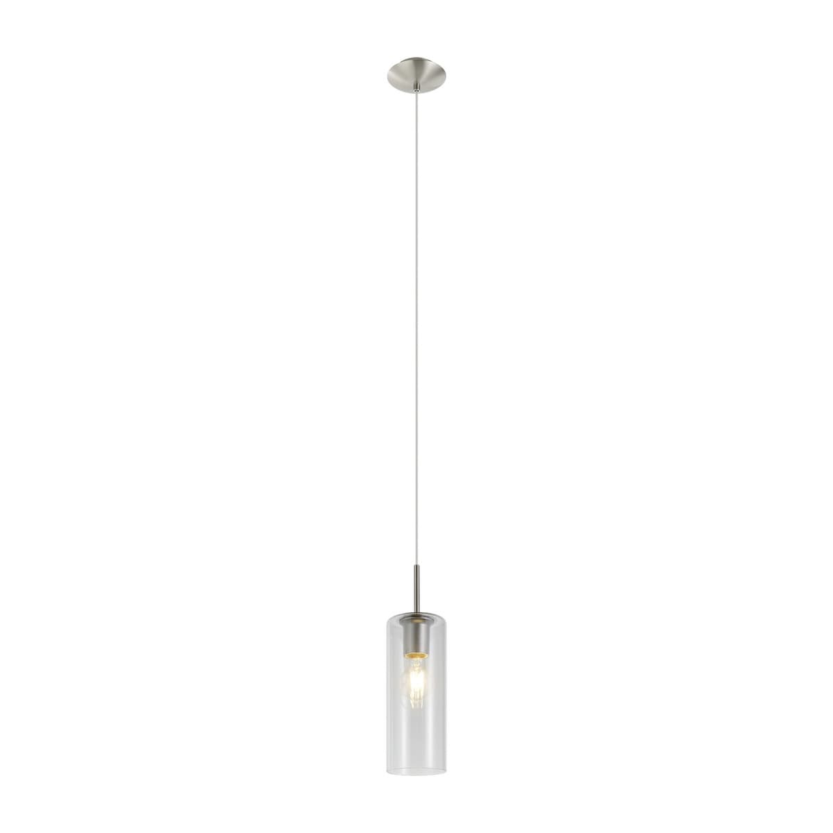 Form 1 Light Pendant in Brushed Chrome with Clear Glass-img-2