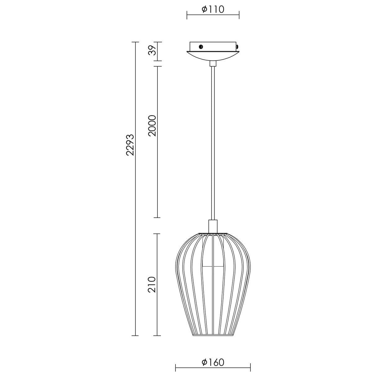 Callam 1 Light Small Pendant in Bronze