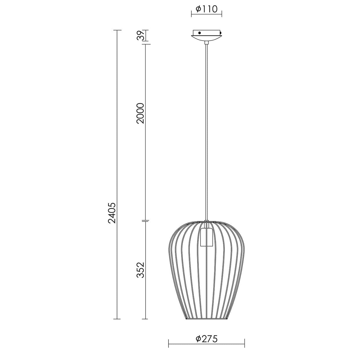 Callam 1 Light Medium Pendant in Black-img-2