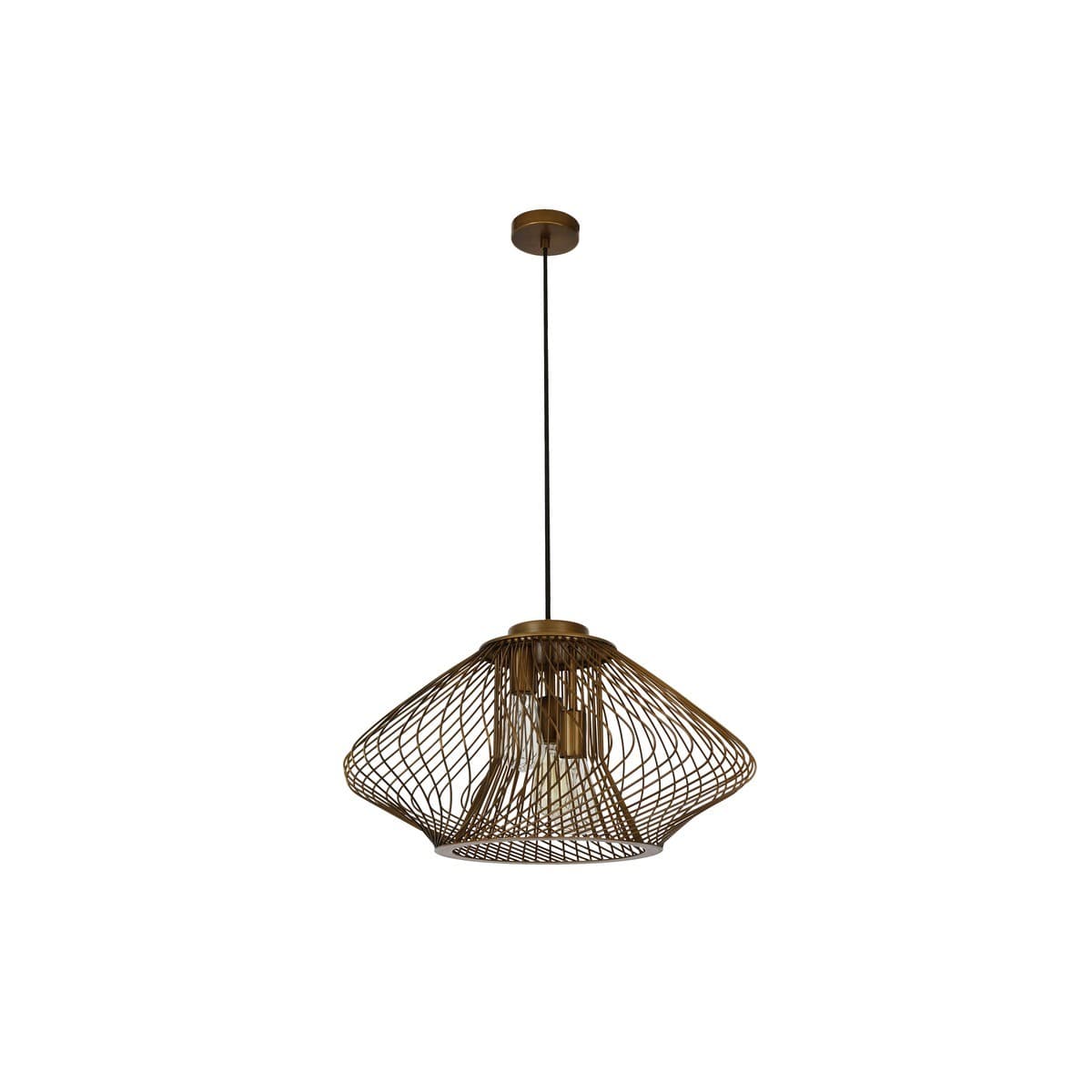 Pheonix 3 Light Large Squat Pendant in Antique Bronze-img-1