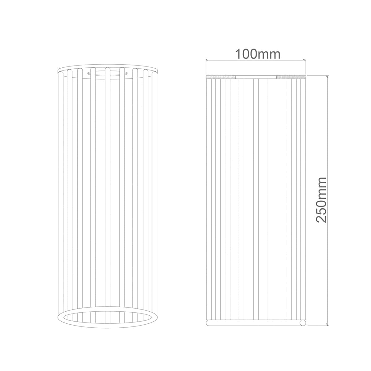 Lexicon Tall Cage Shade in Brushed Chrome-img-2