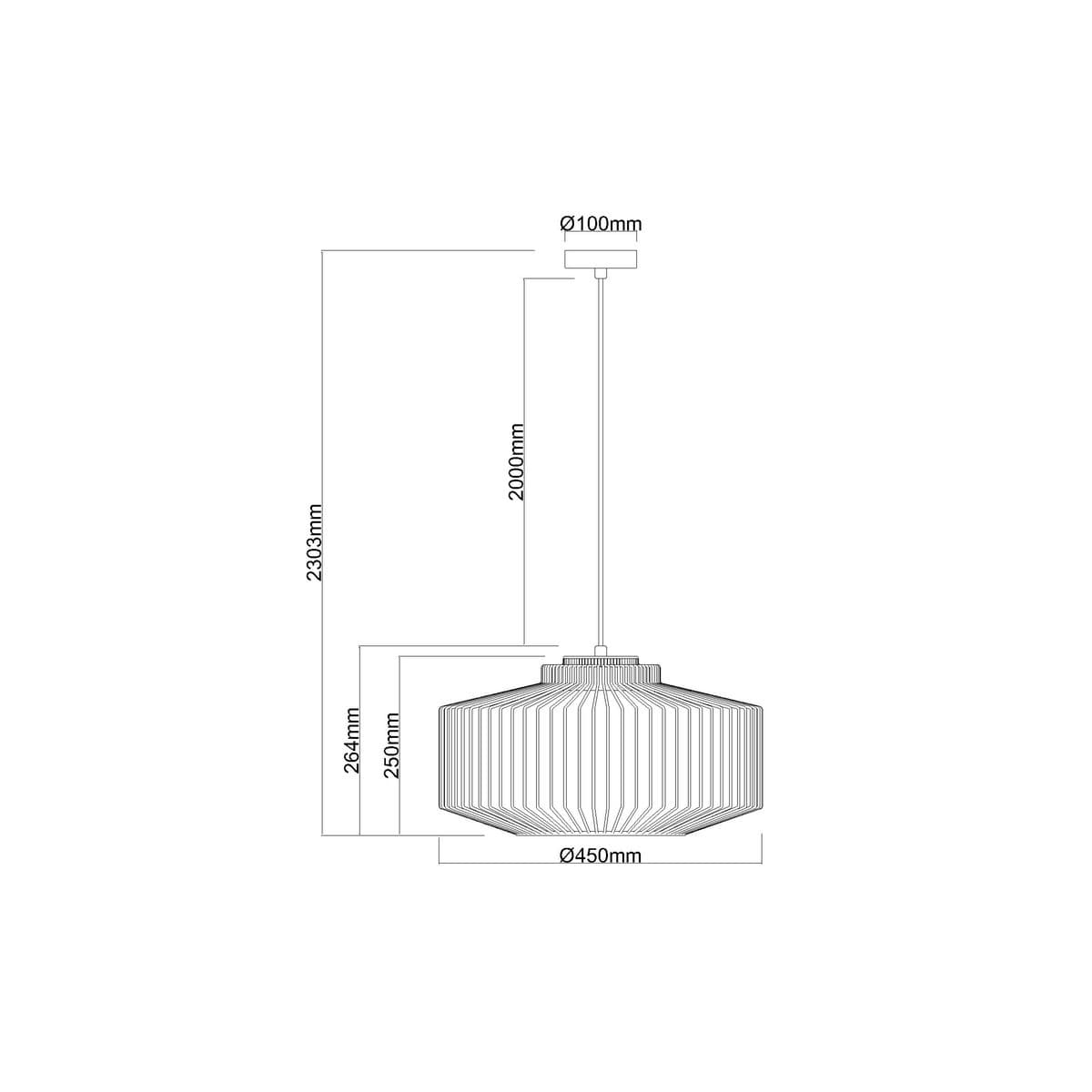 Akira 1 Light Squat Pendant with Metal Wire Shade in White-img-2
