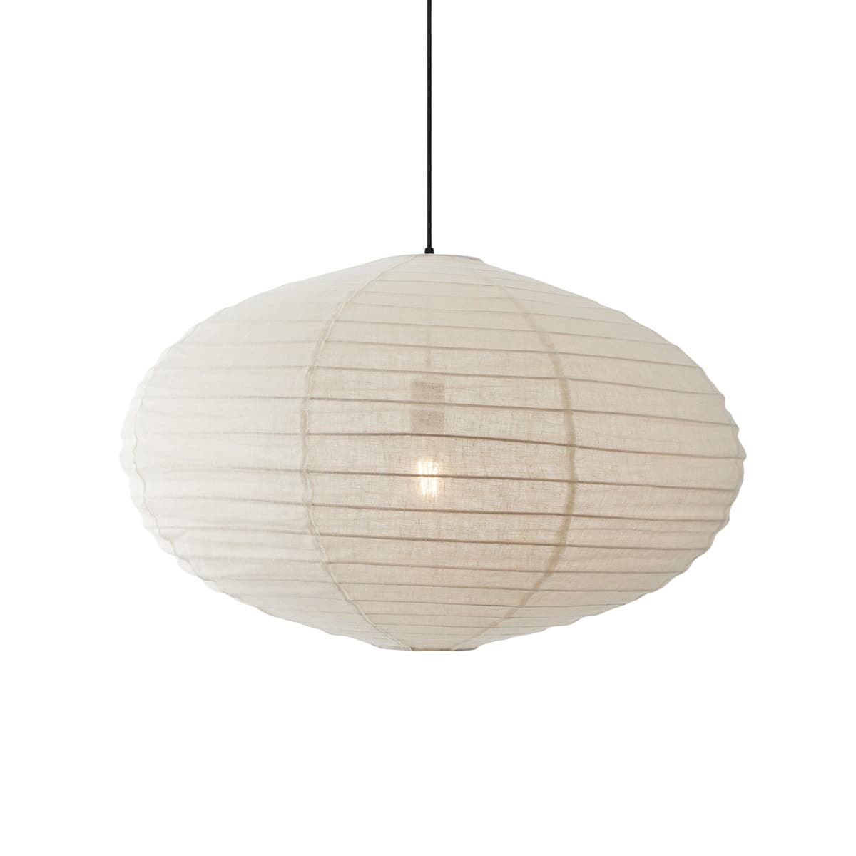 Tamarind 800mm Oval Handcrafted Linen Shade Only in Ivory