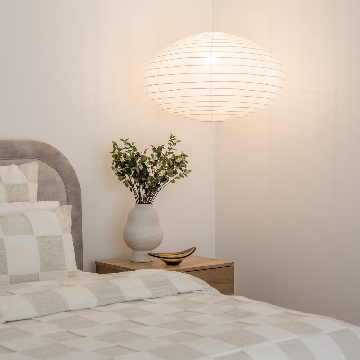 Tamarind 800mm Oval Handcrafted Linen Shade Only in Ivory