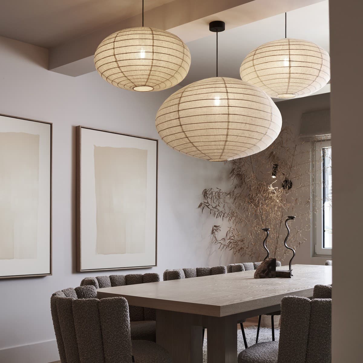 Tamarind 800mm Oval Handcrafted Linen Shade Only in Natural-img-6