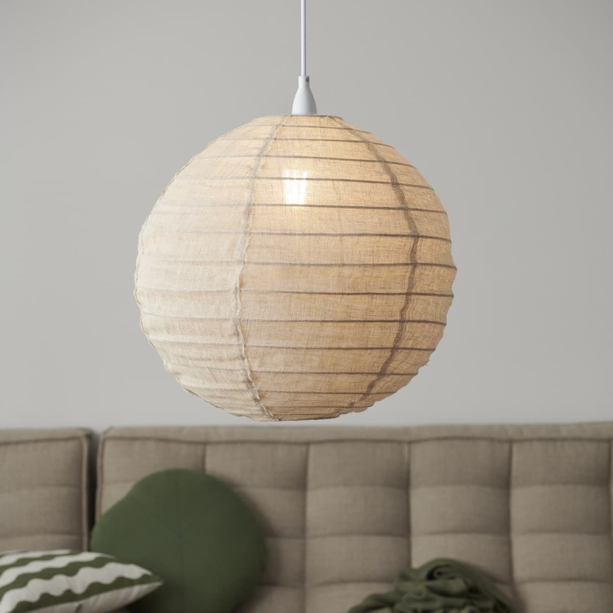 Tamarind 400mm Round Handcrafted Linen Shade Only in Natural-img-2