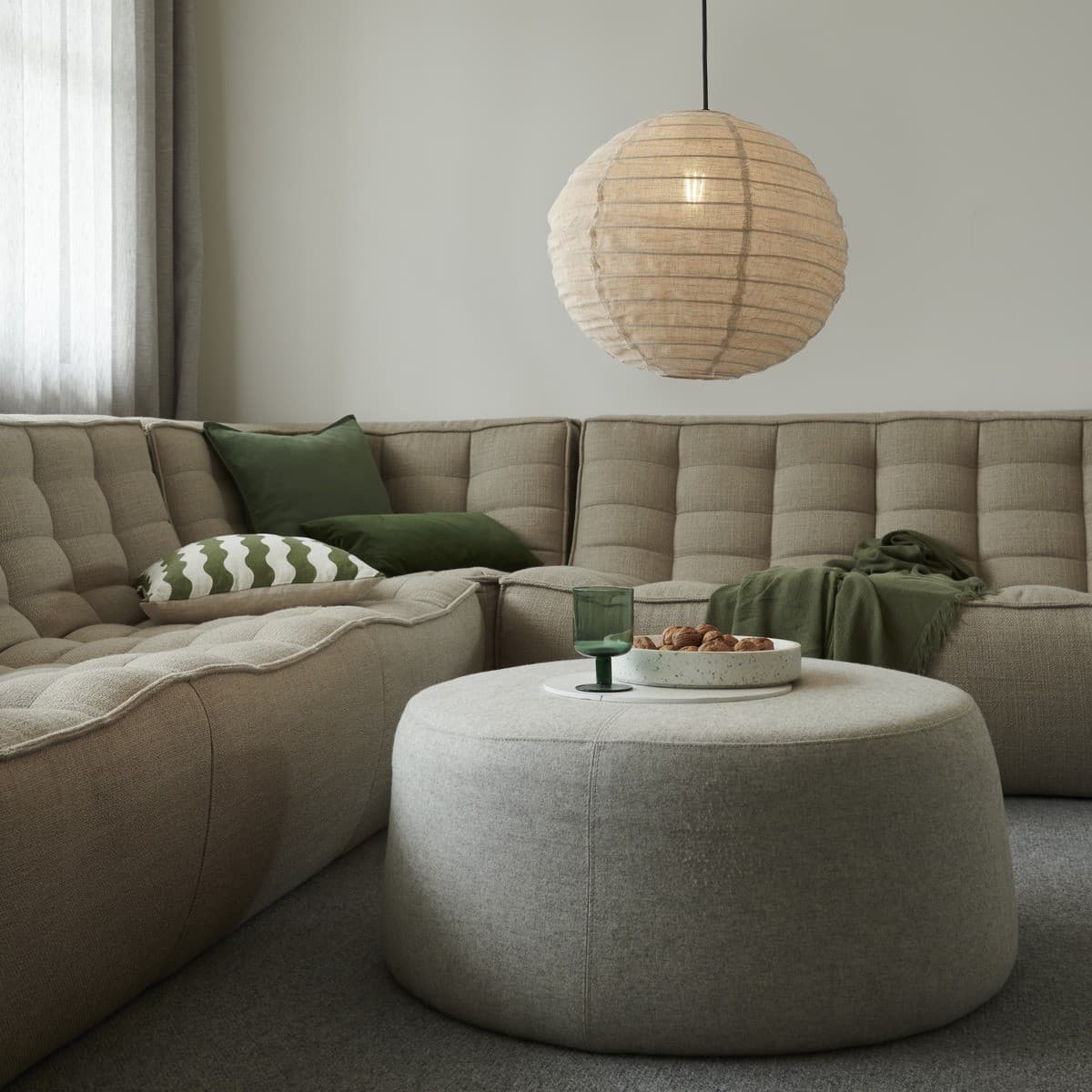 Tamarind 400mm Round Handcrafted Linen Shade Only in Natural-img-3