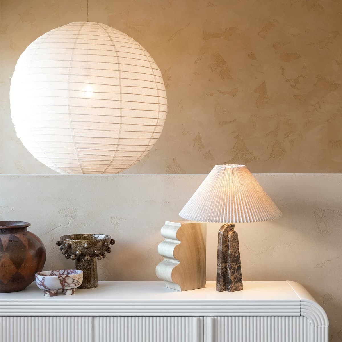 Tamarind 600mm Round Handcrafted Linen Shade Only in Ivory-img-6