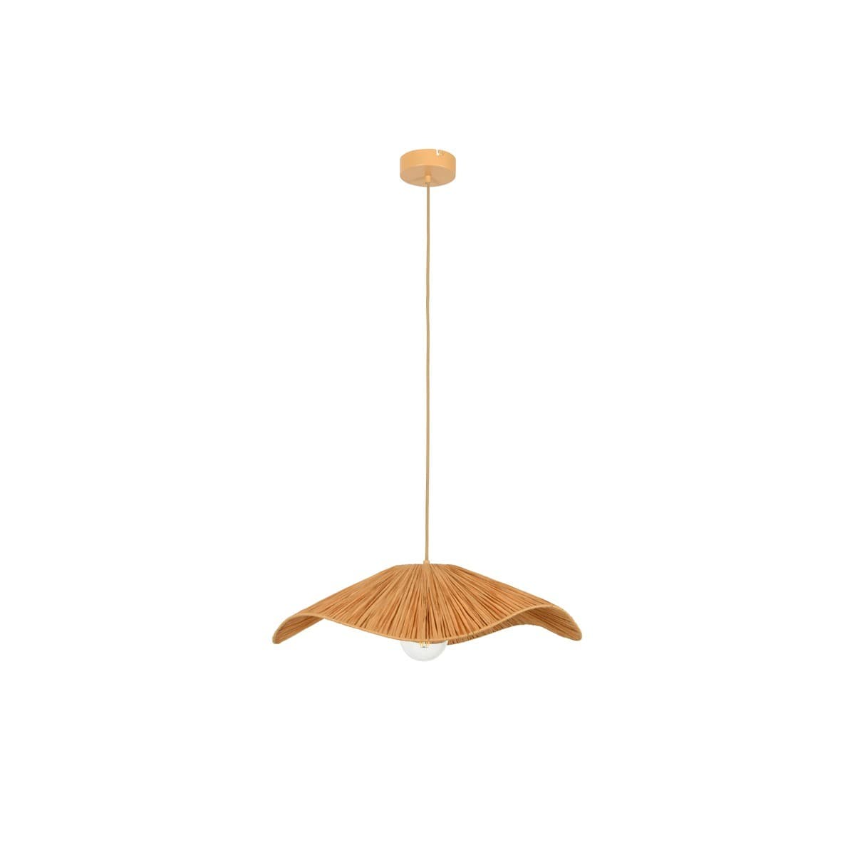 Samba 1 Light 600mm Woven Pendant in Natural