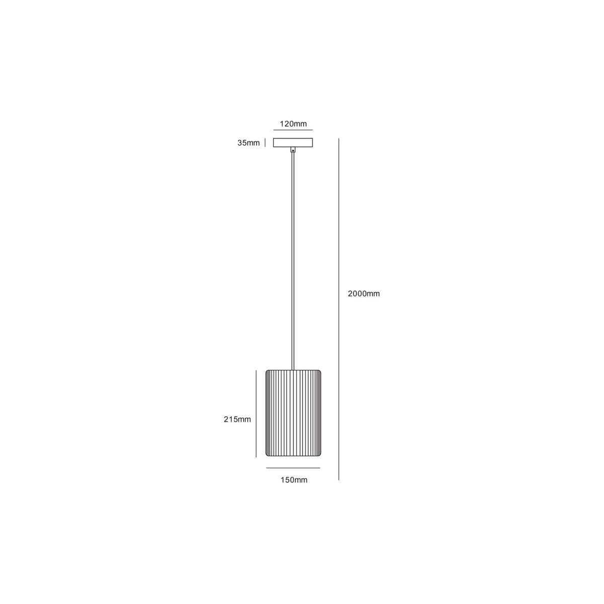 Cedar 1 Light Large Cylinder Pendant in White-img-2