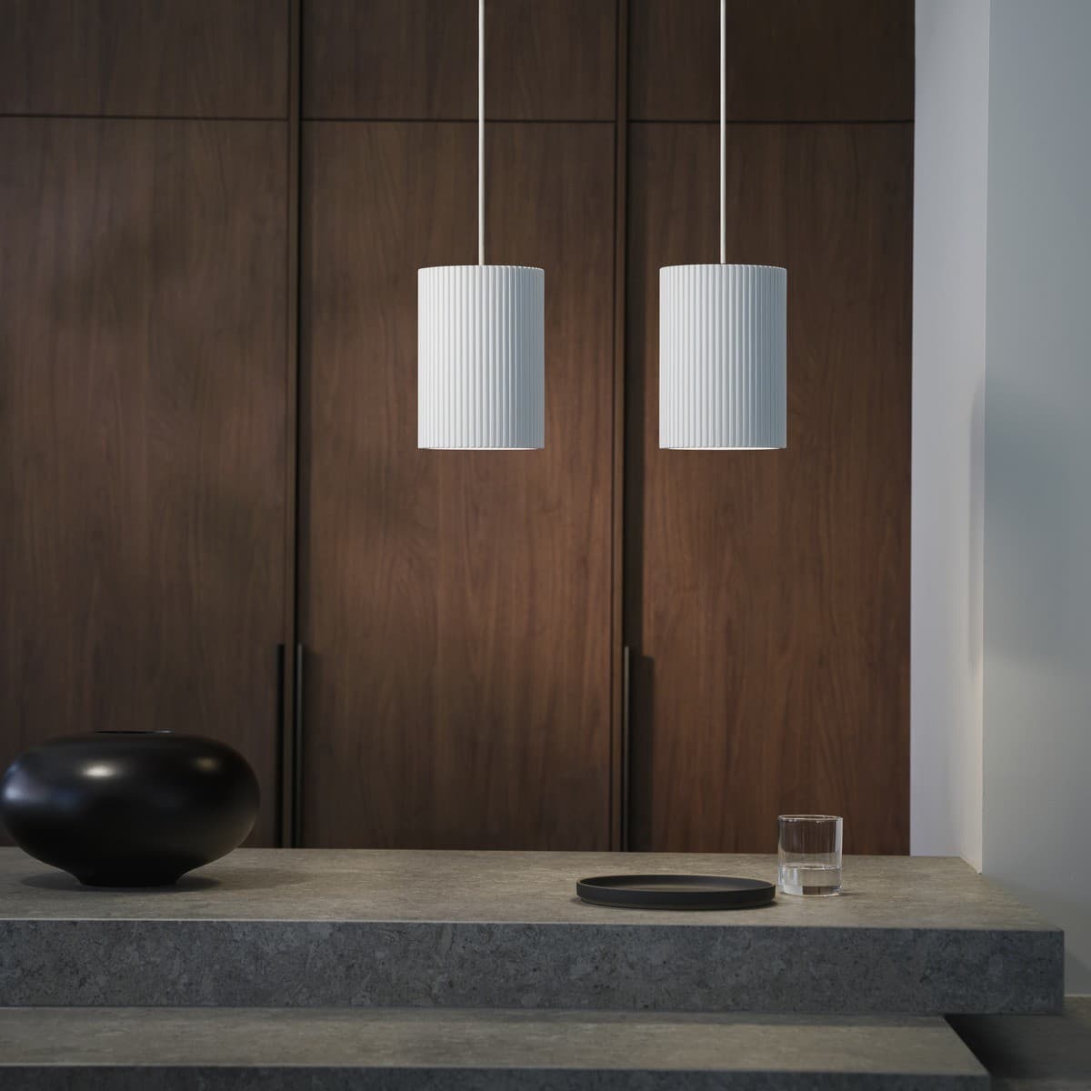 Cedar 1 Light Large Cylinder Pendant in White-img-3