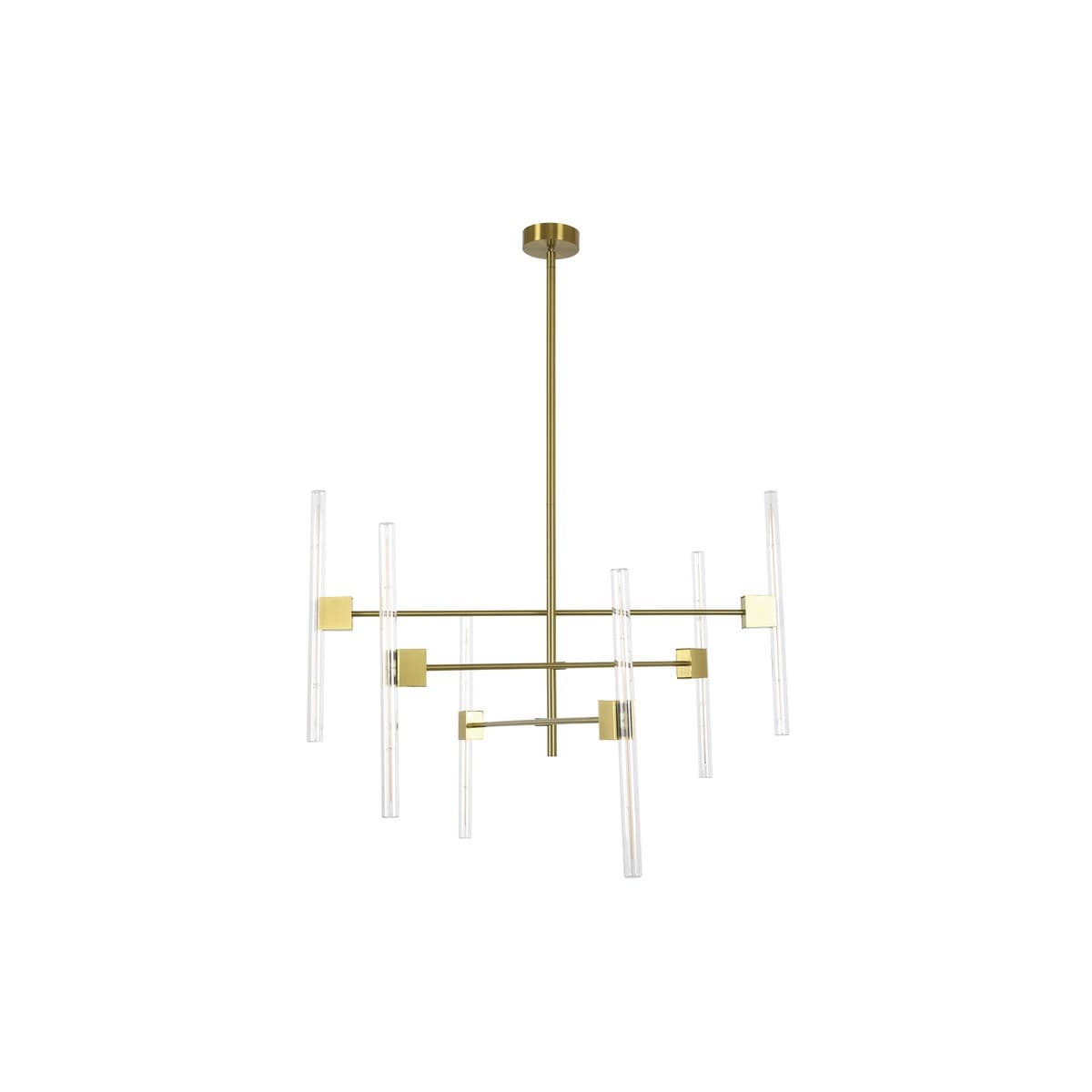 Preston 6 Light Flare Pendant in Aged Brass-img-1
