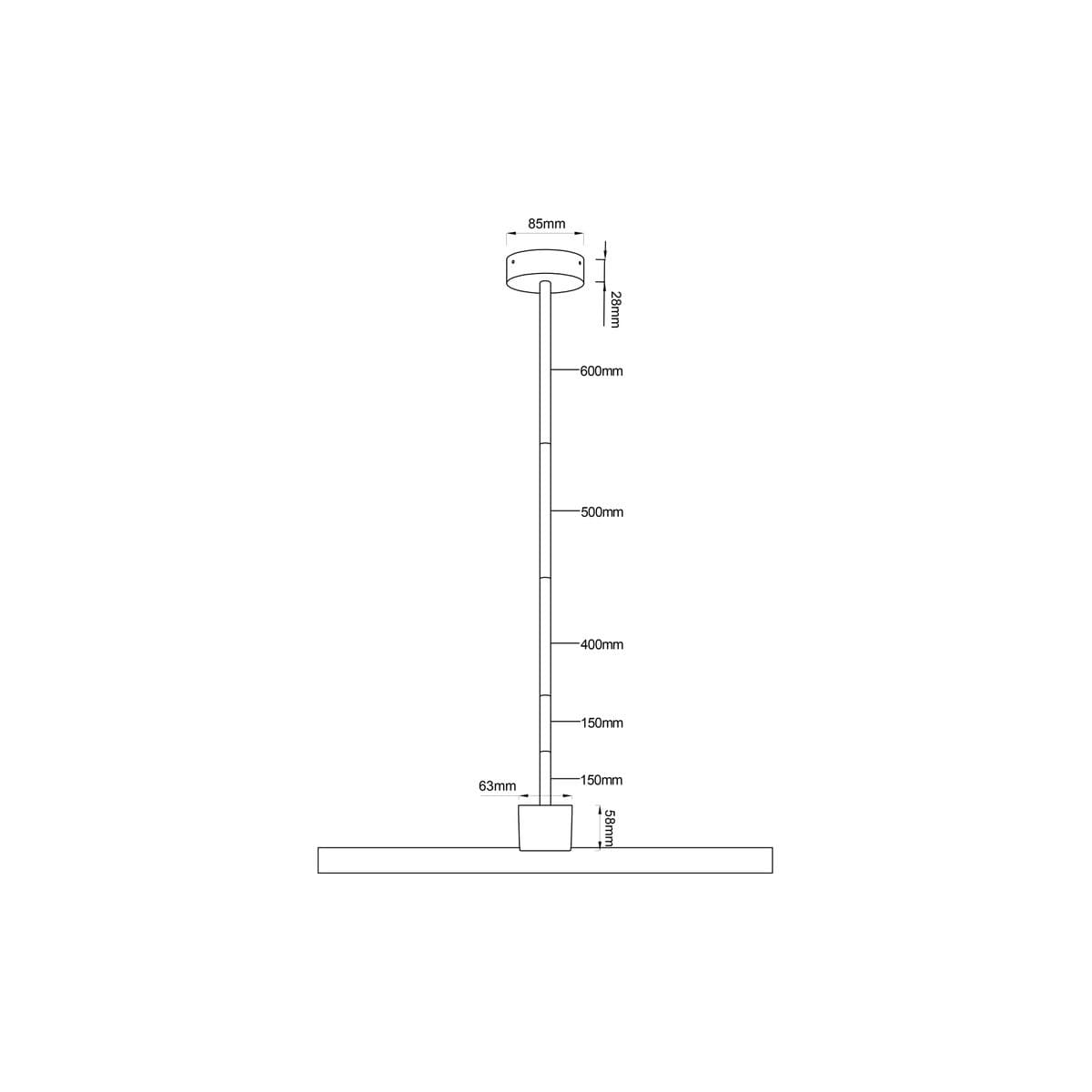 Preston 1 Light IP44 Pendant in Matte Black-img-2