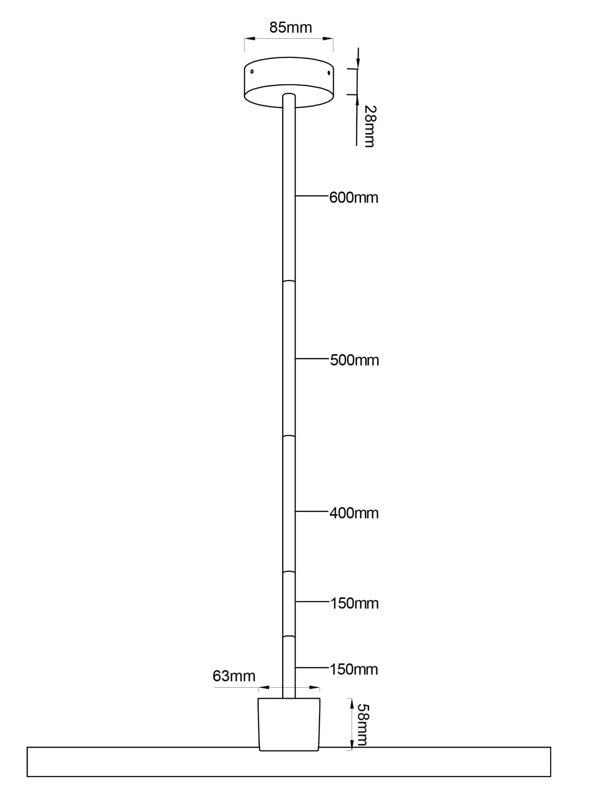 Preston 1 Light IP44 Pendant in Matte Black-img-4