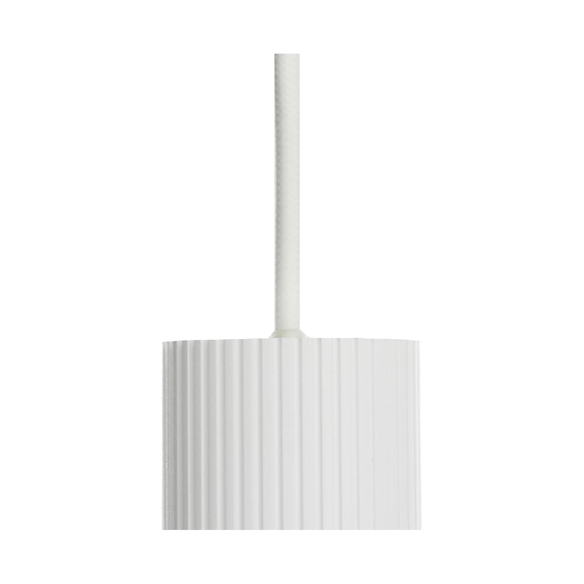 Jessy Ribbed Pendant in Textured White
