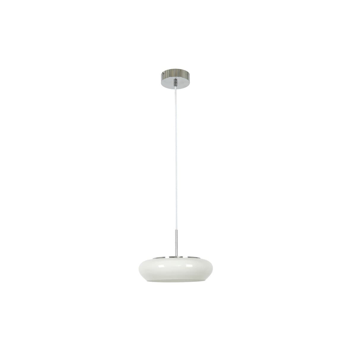Loch 1 Light Pendant in Chrome with Opal Glass-img-1
