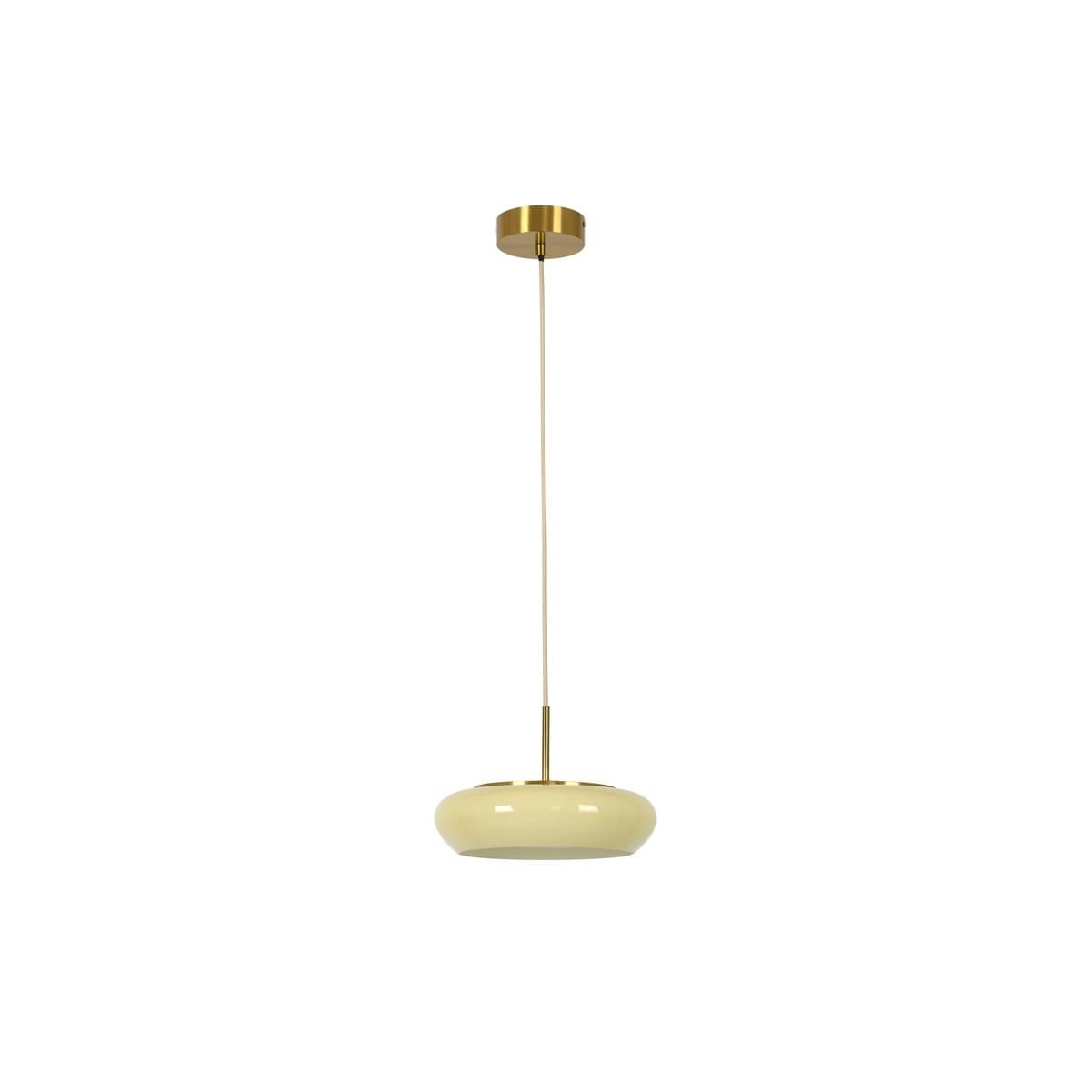 Loch 1 Light Pendant in Aged Brass with Milk Glass-img-1