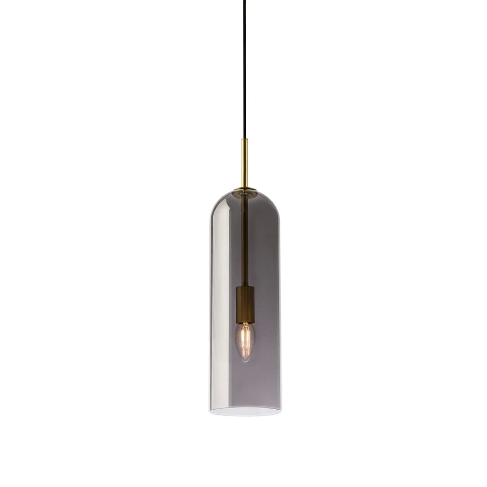 Ombre Glass Pendant - Large in Smoke