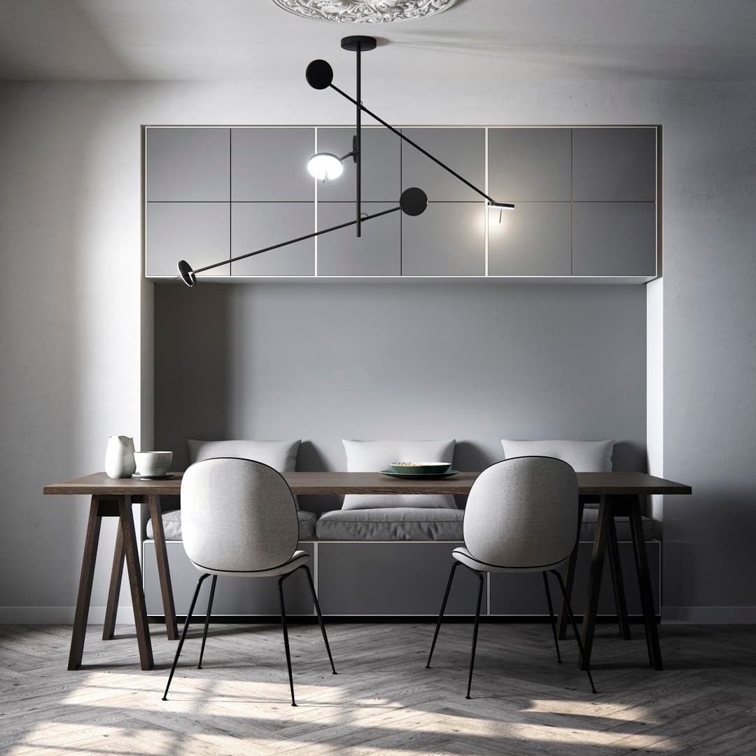 Rolla 3 Light Pendant in Matte Black