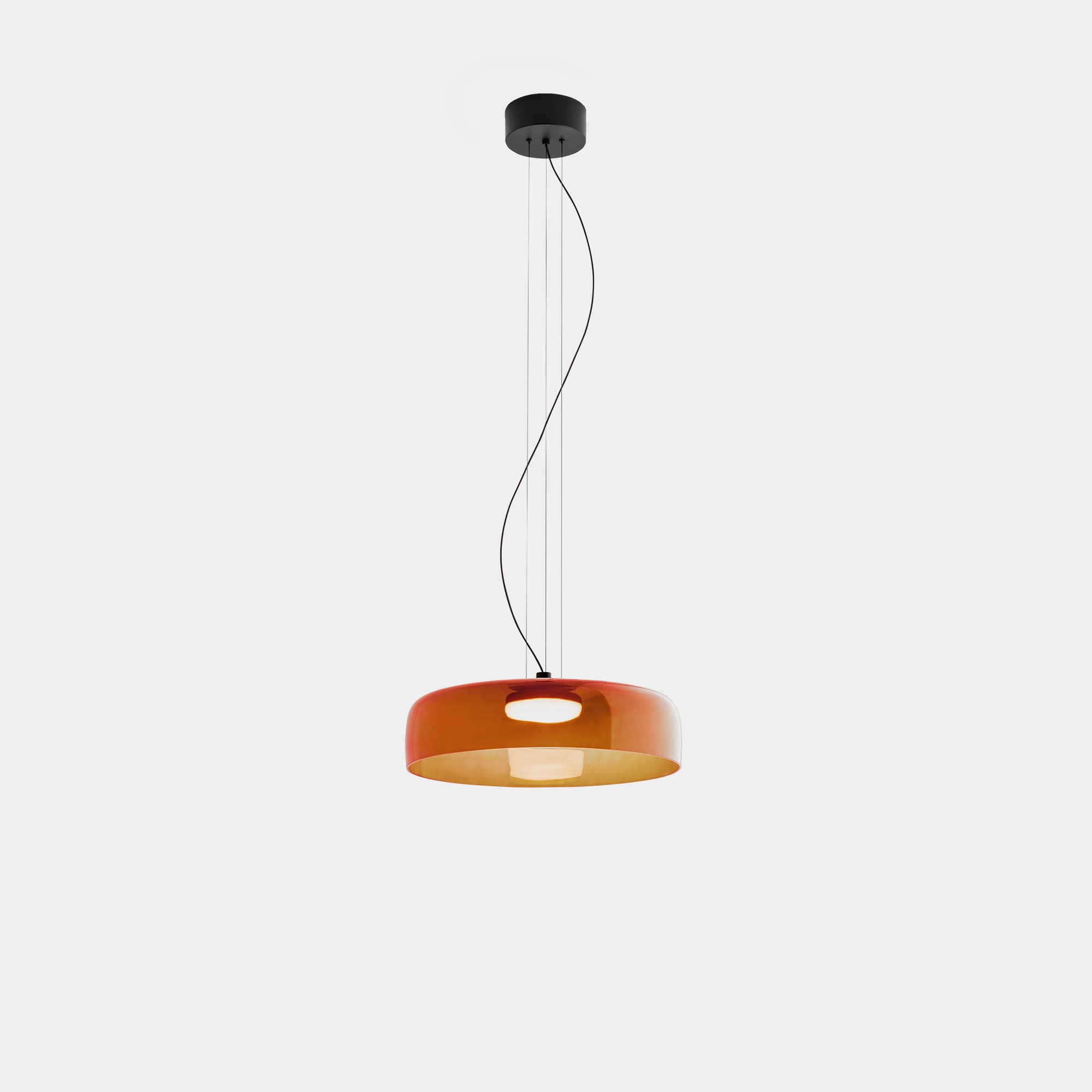 Lark 1 Shade Pendant - 42 cm in Amber