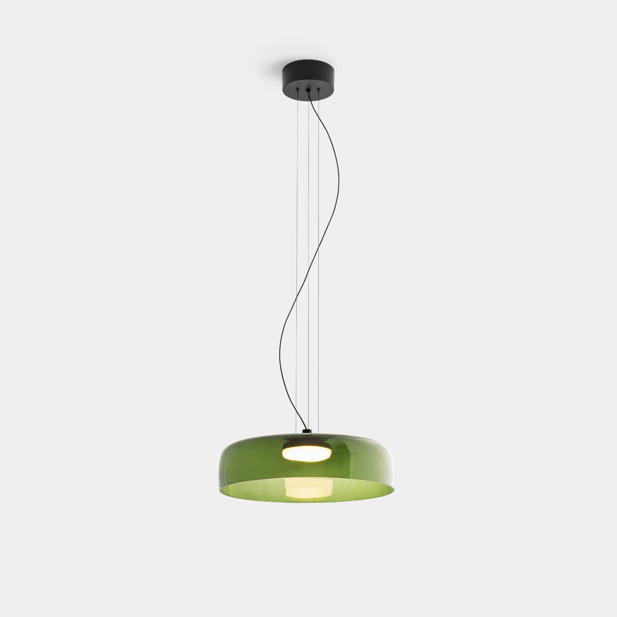 Lark 1 Shade Pendant - 42 cm in Green