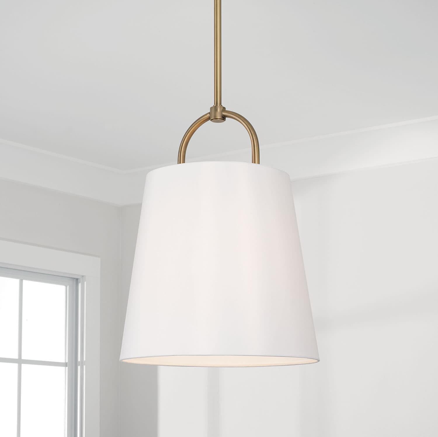 Winnie 1 Light Pendant - Large in Aged Brass