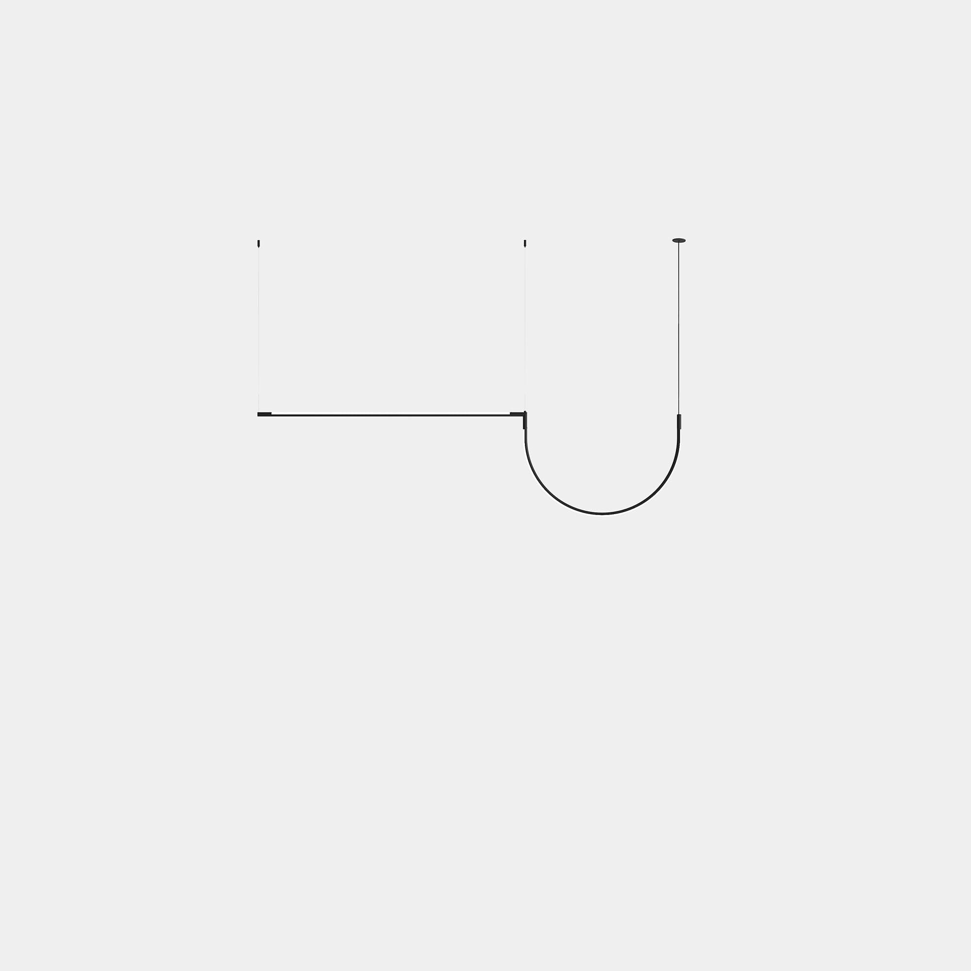Taka LED Linear Pendant in Black