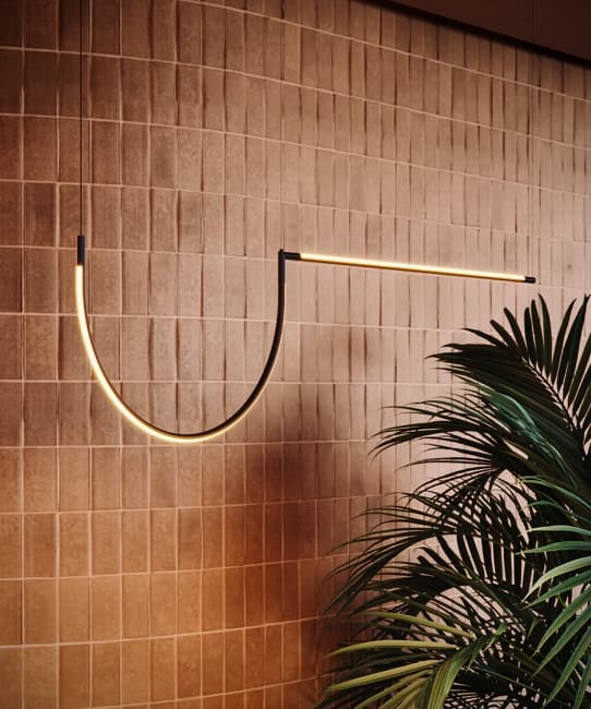 Taka LED Linear Pendant in Black