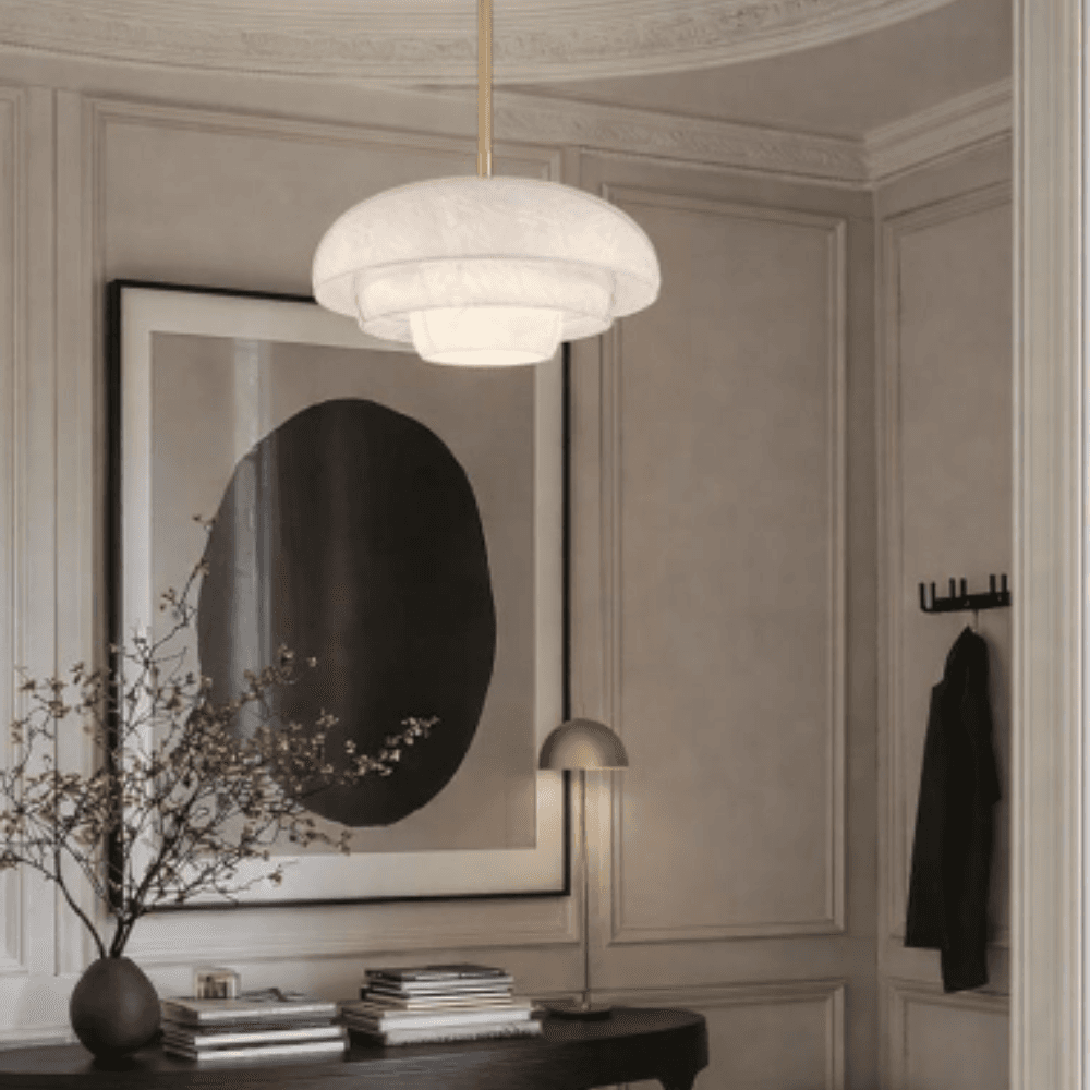 Farah 1 Light Pendant in Aged Brass