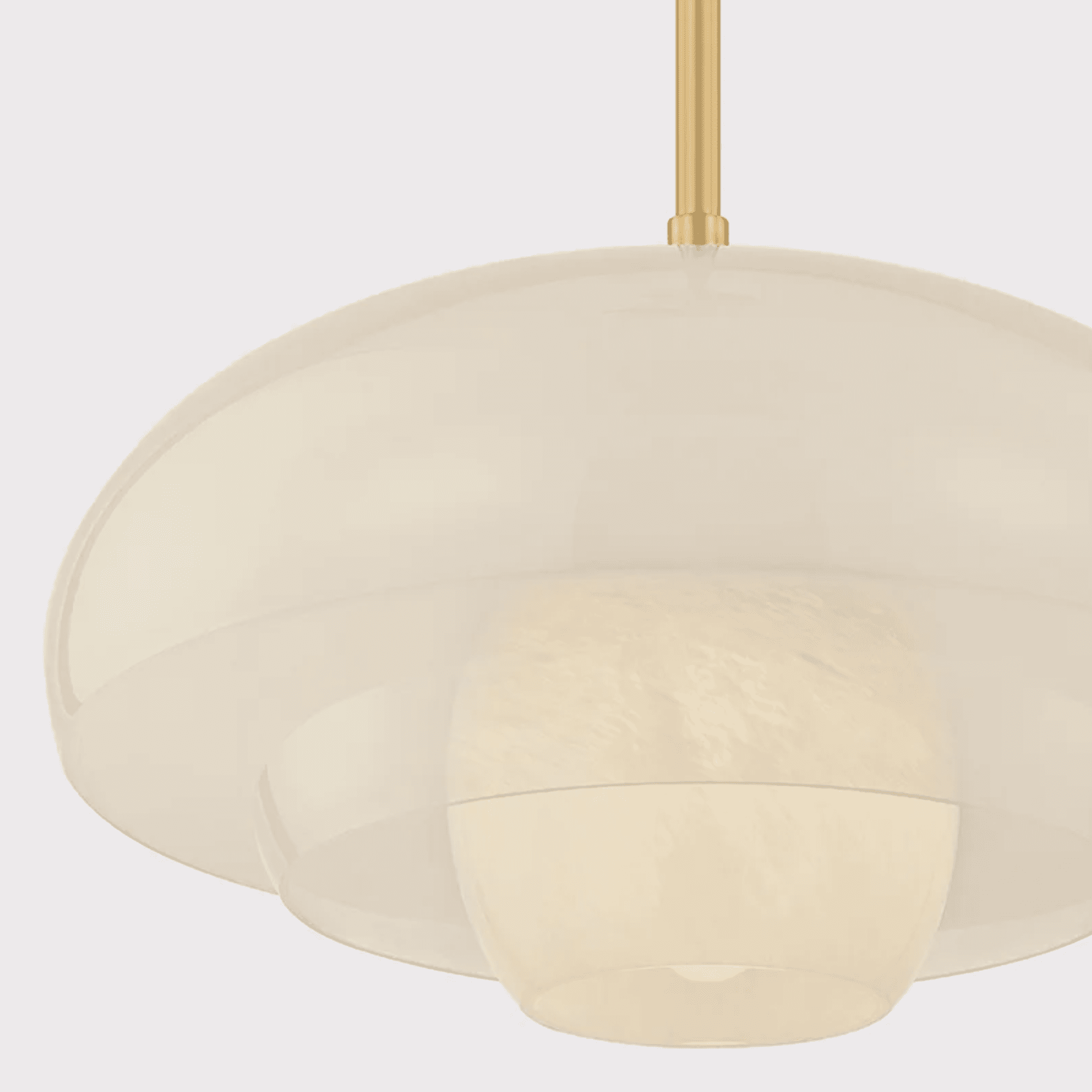 Farah 1 Light Pendant in Aged Brass