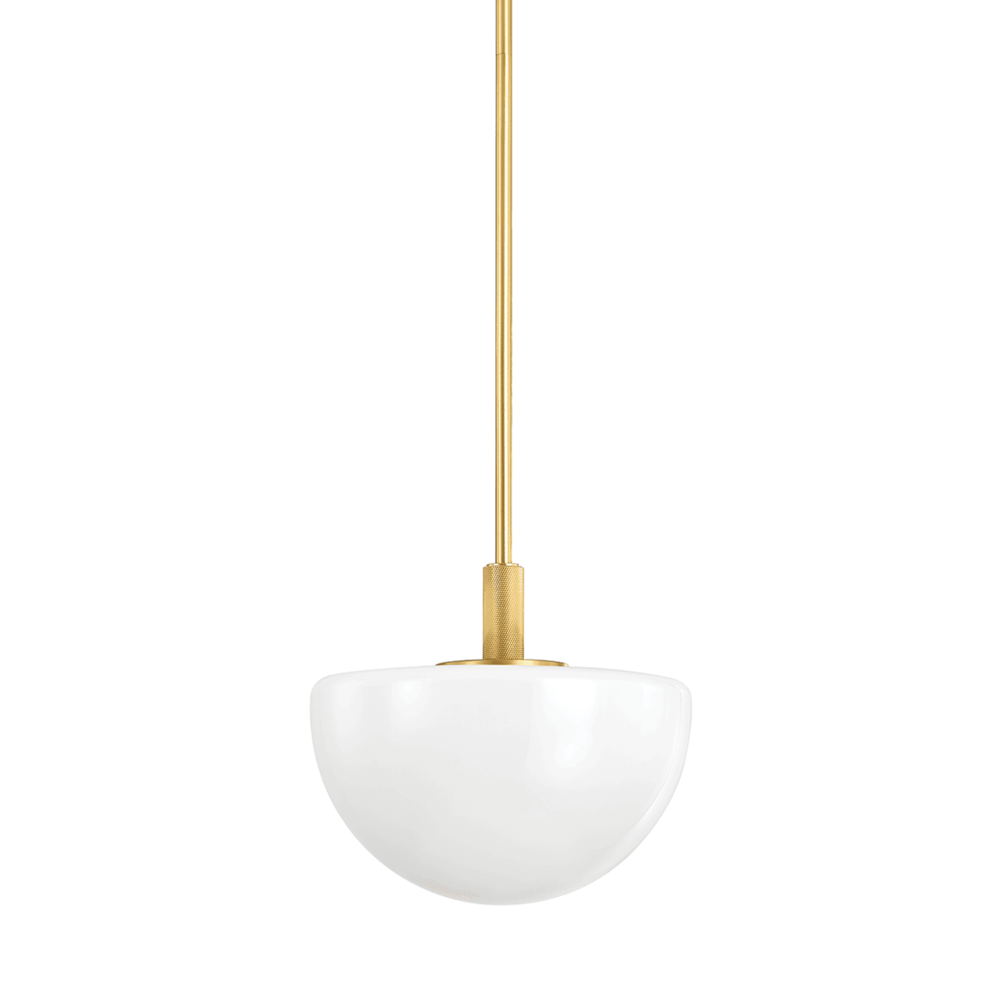 Herman 1 Light Pendant - Small in Aged Brass