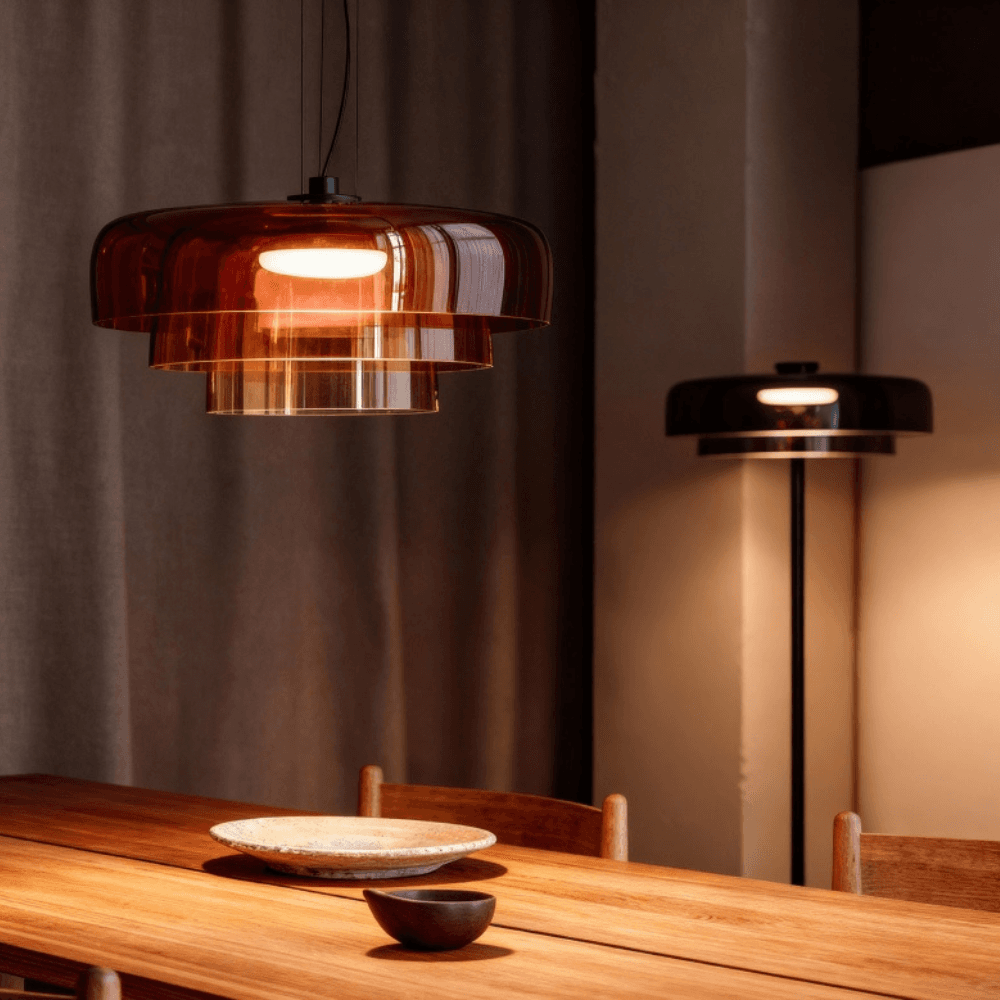 Lark 3 Shade Pendant - 42 cm in Fume