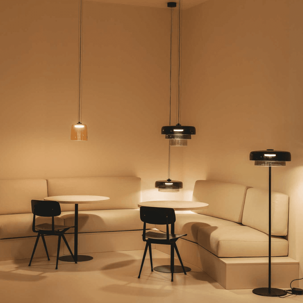 Lark 3 Shade Pendant - 42 cm in Fume