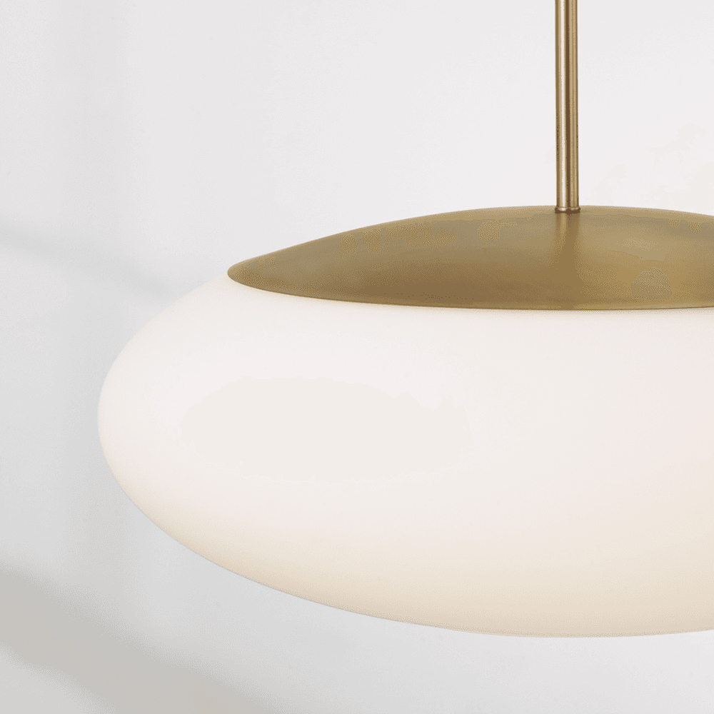 Luca 1 Light Pendant in Aged Brass