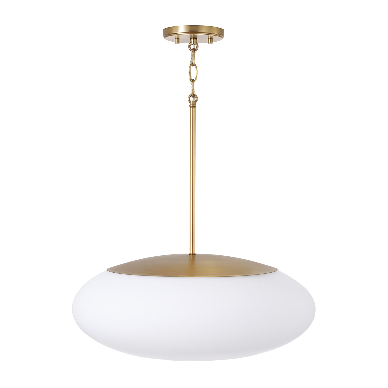 Luca 1 Light Pendant in Aged Brass