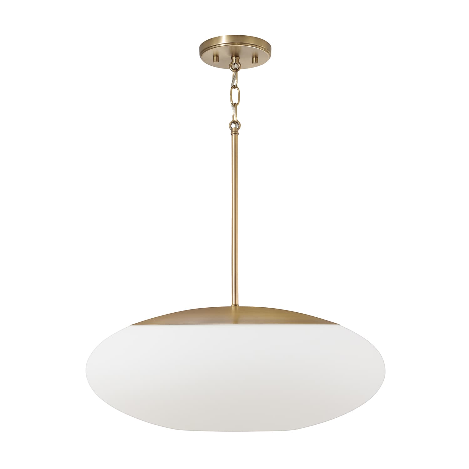 Luca 1 Light Pendant in Aged Brass