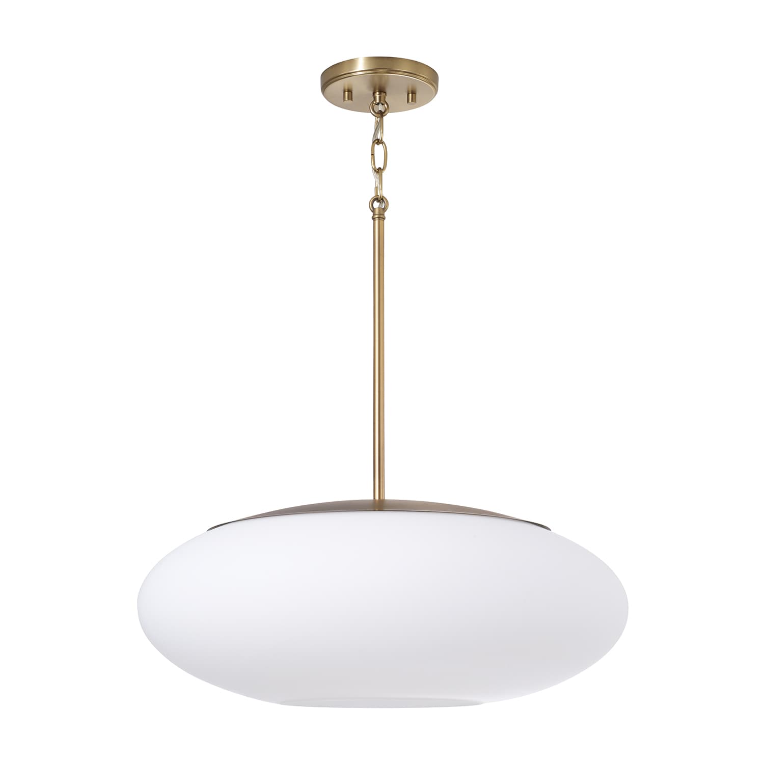 Luca 1 Light Pendant in Aged Brass