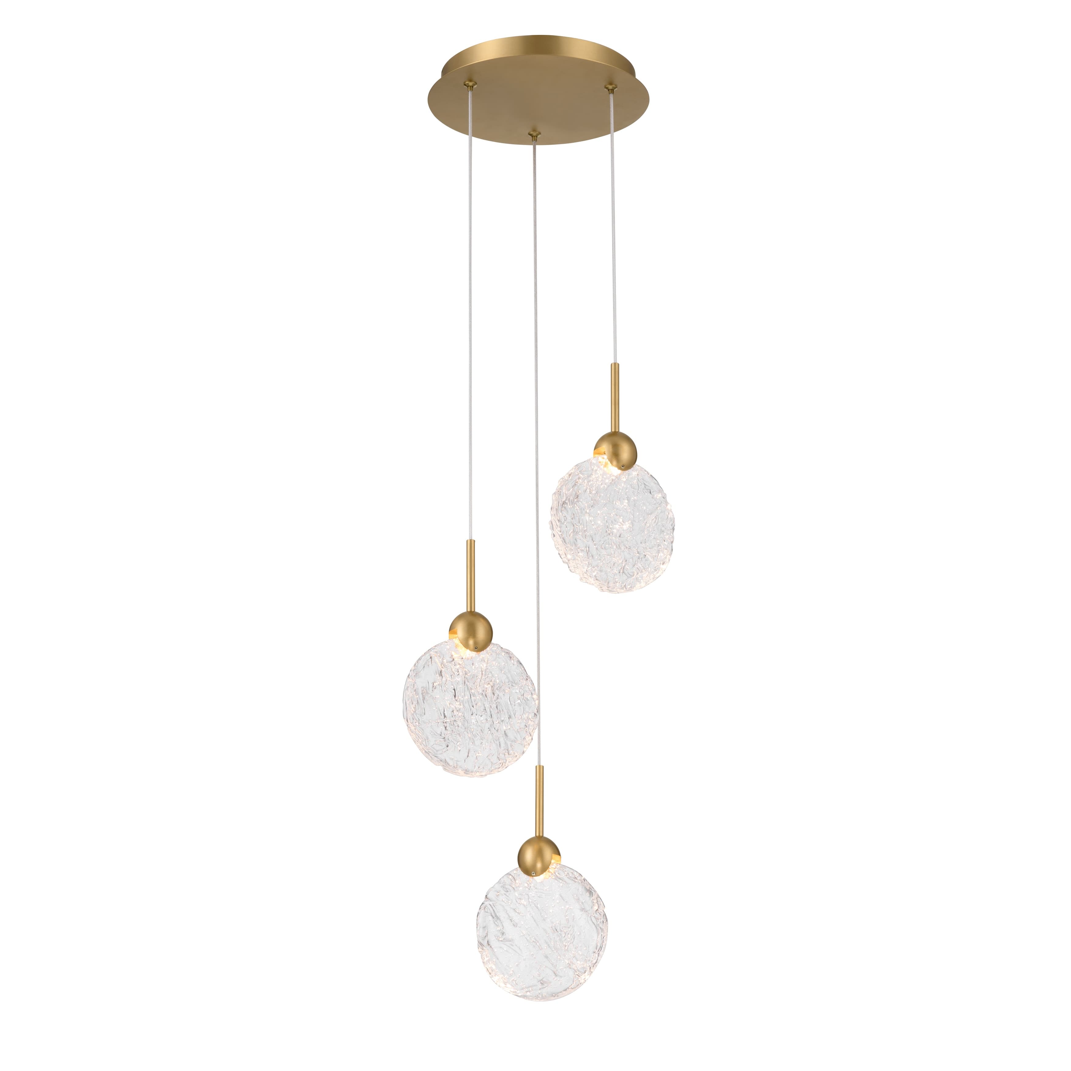 Vivi 3 Light Pendant in Legacy Brass